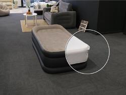 Pack matelas gonflable Deluxe Pillow Rest Raised 1 place + Drap housse