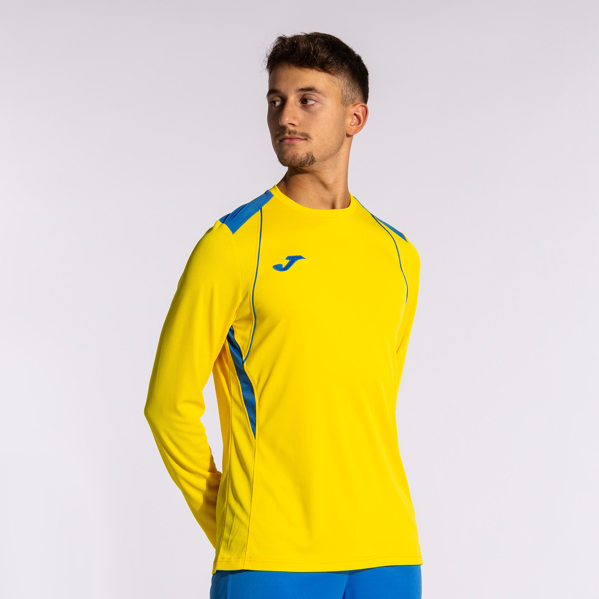 Camiseta Manga Larga Fútbol Hombre Joma Championship VII Amarillo 5/5