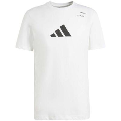 Adidas graphic tennisshirt heren - wit, m