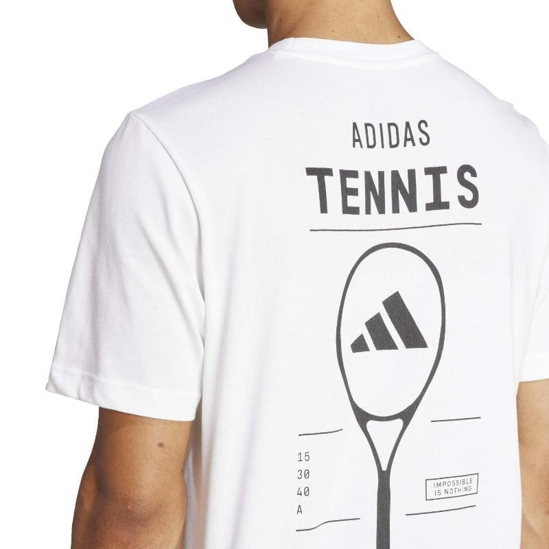 Adidas Graphic Tennisshirt Heren - Wit 2/5
