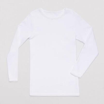 Camiseta cálida algodón infantil manga larga