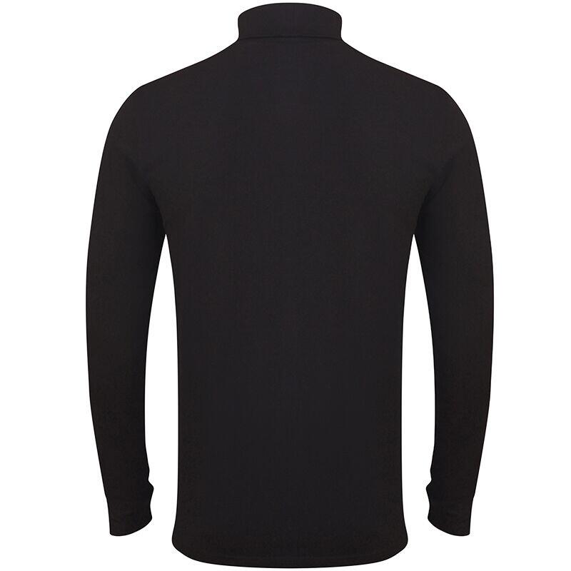 Mens Feel Good Roll Neck Long Sleeve Top (Black) 2/4