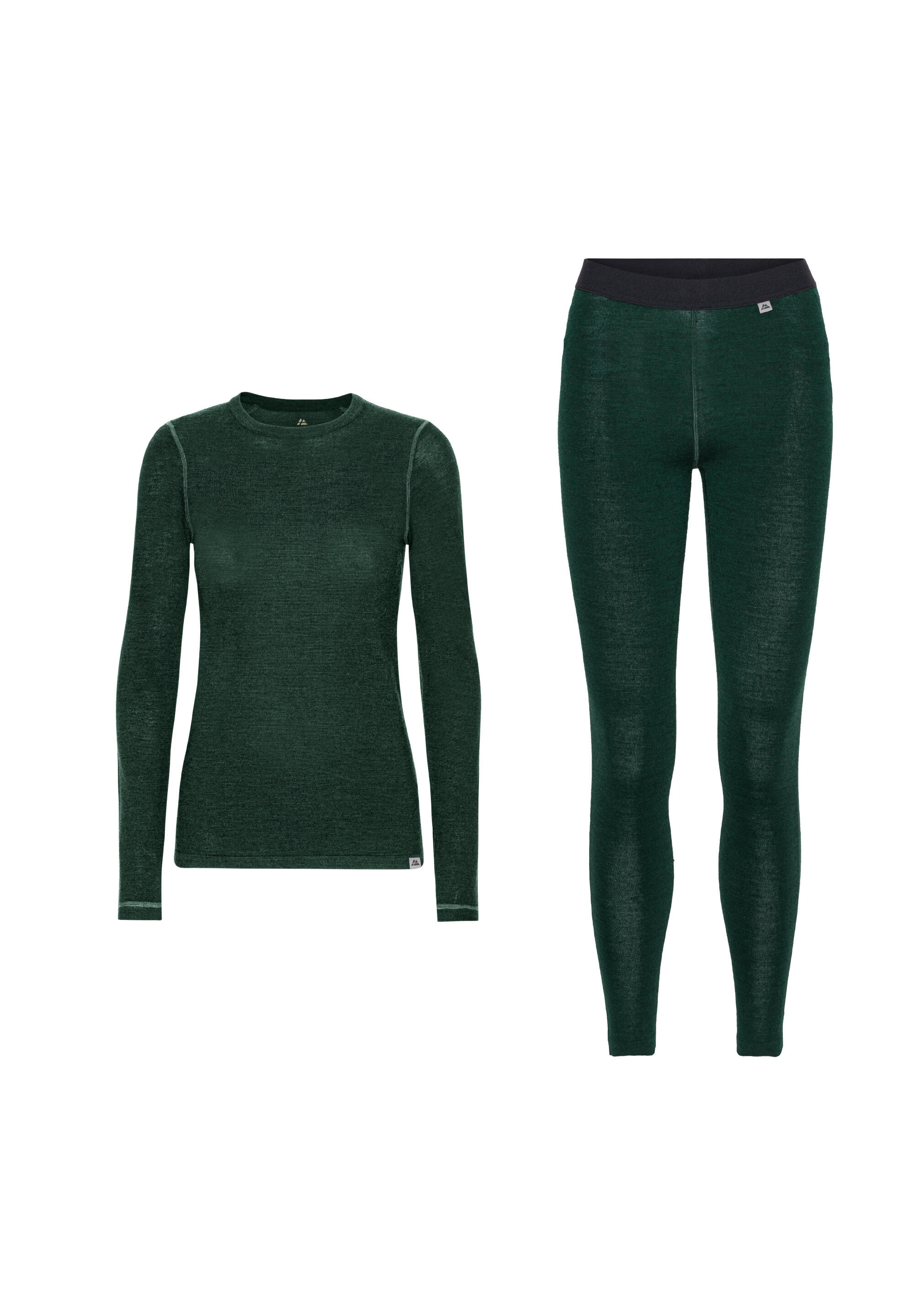 DANISH ENDURANCE Baselayer-Set Merino Baselayer dunkelgrün atmungsaktiv hautfreundlich glatt