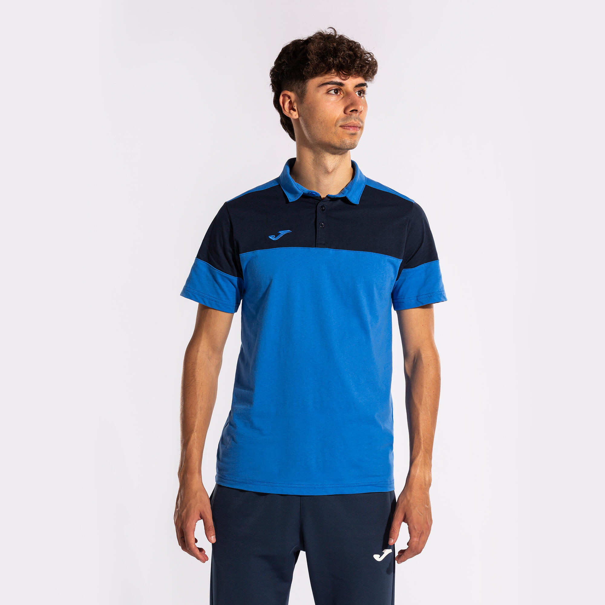 Polo Manches Courtes Futsal Enfants Joma Crew V Bleu Roi 5/7