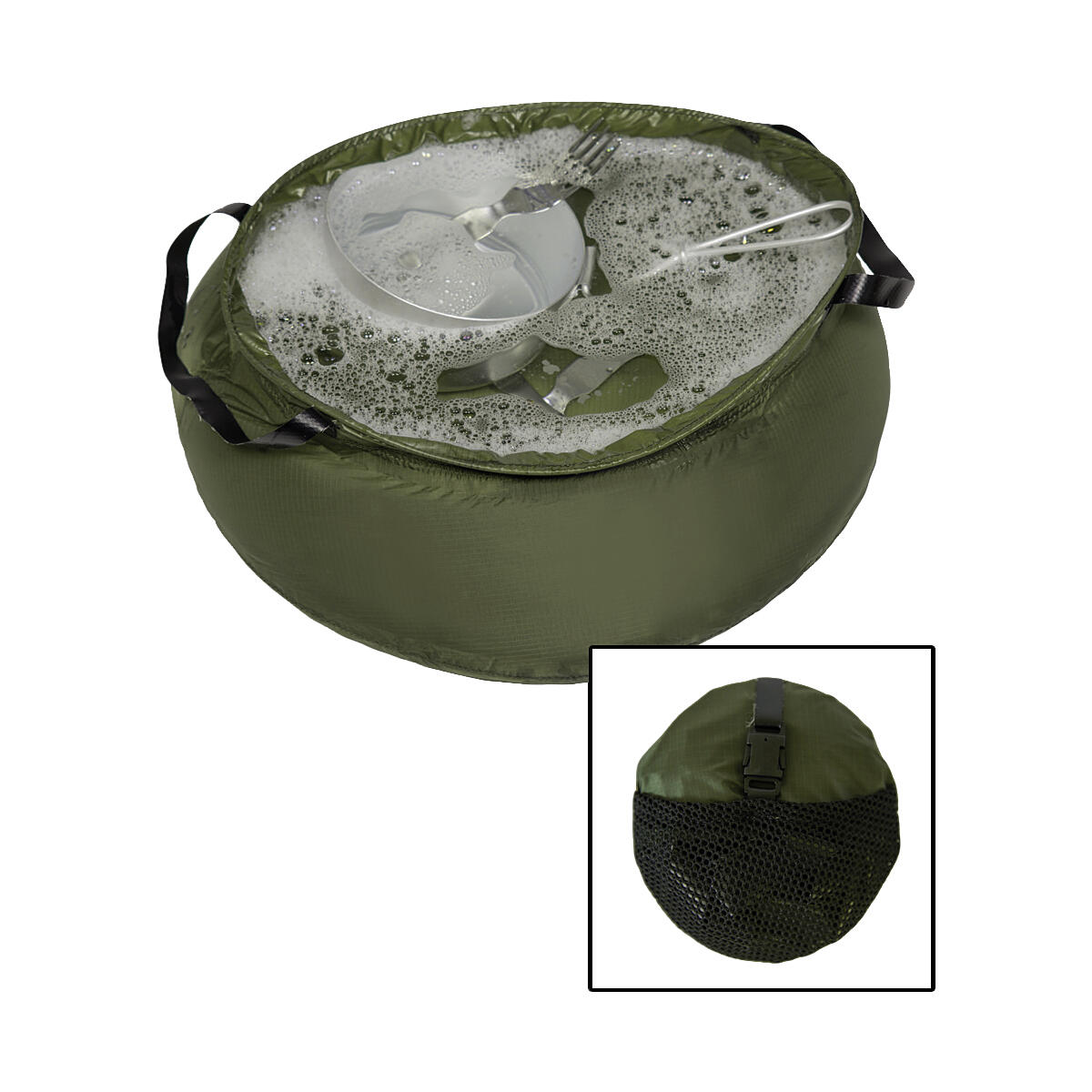 MIL-TEC Mil-Tec 10L Foldable Nylon Bowl Olive