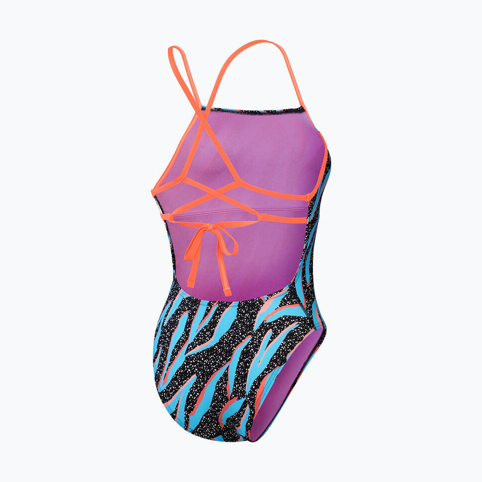 Strój pływacki jednoczęściowy Speedo Allover Digital Lattice Tie-Back