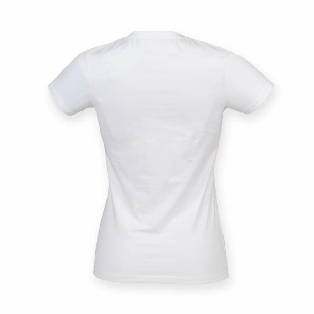 "Feel Good" TShirt VAusschnitt für Damen Weiß 2/3