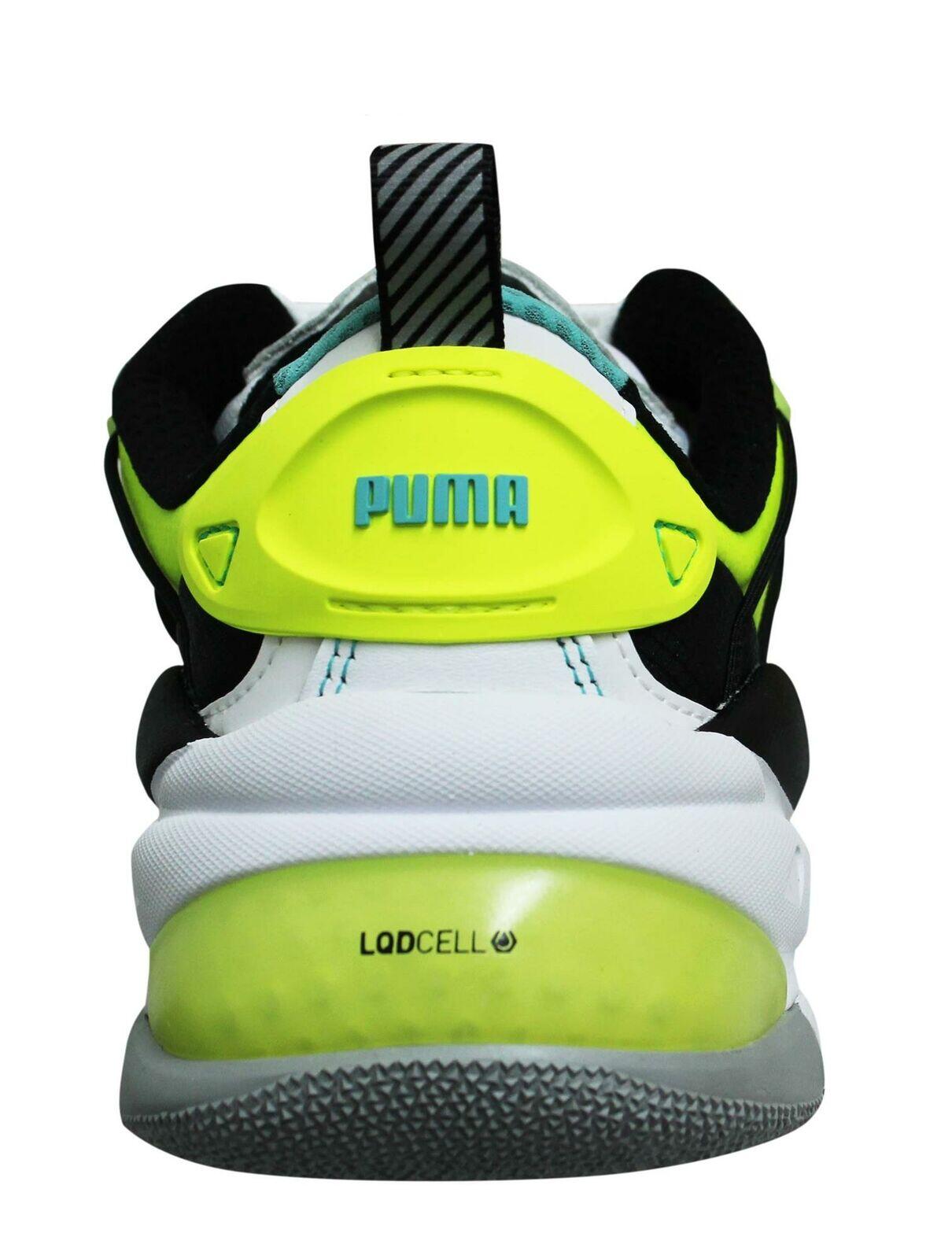Puma LQD Cell Omega Lab Mens White/Yellow Trainers 2/3