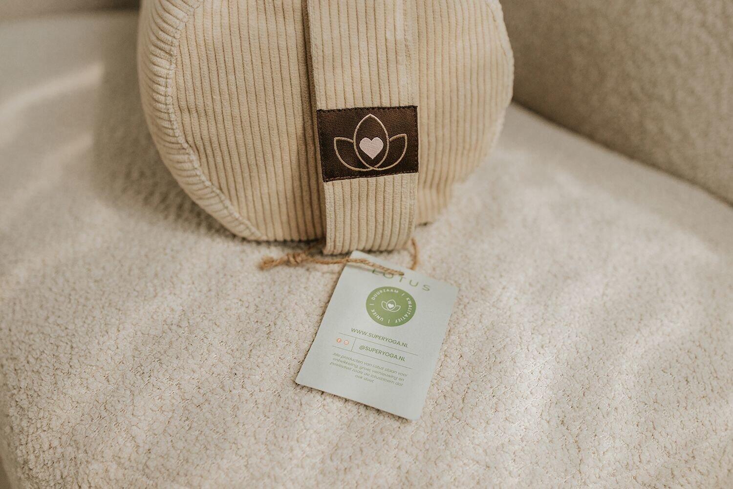Lotus Bolster eco rib sand rond 5/5