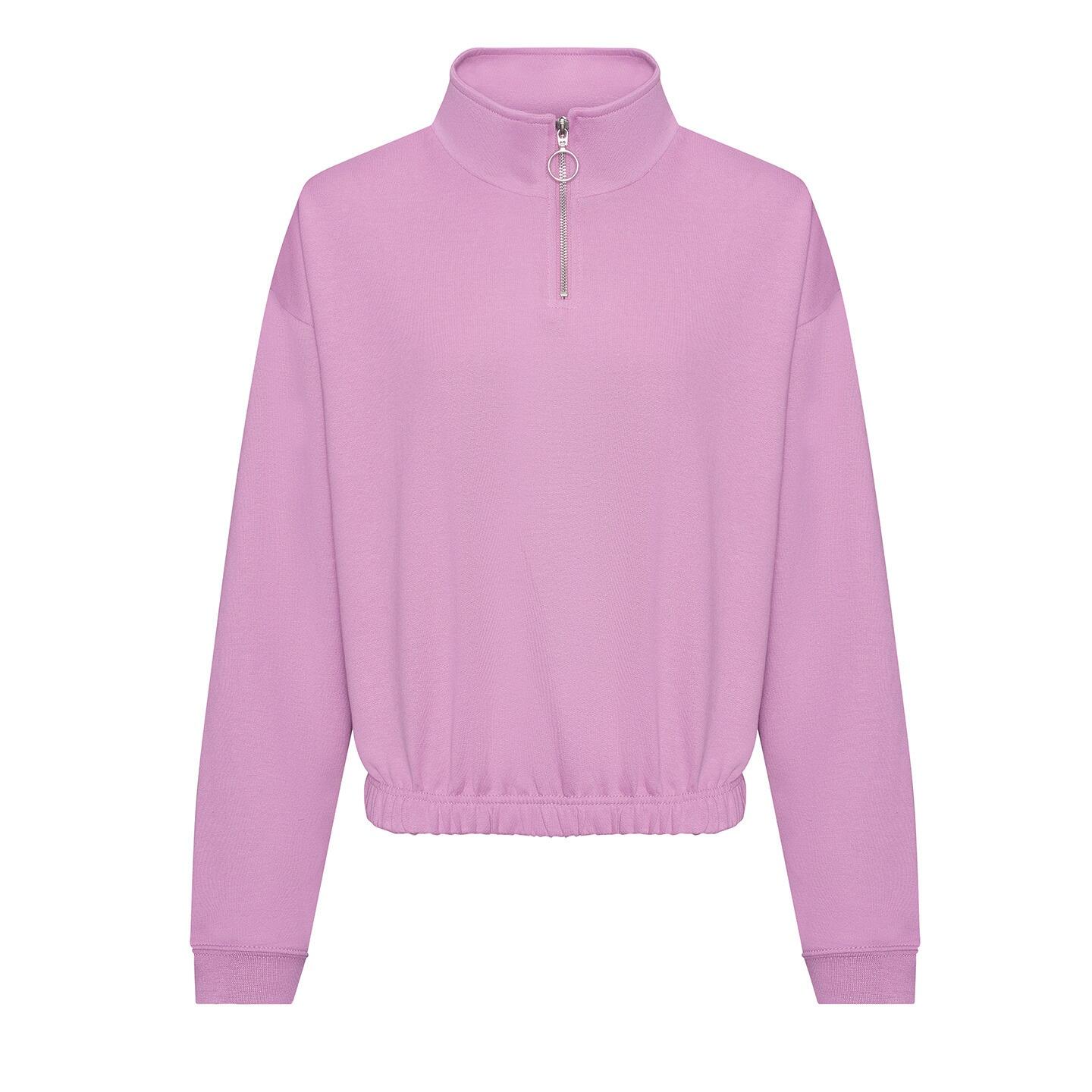 AWDIS Womens/Ladies Just Hoods Crop Sweatshirt (Lavender)