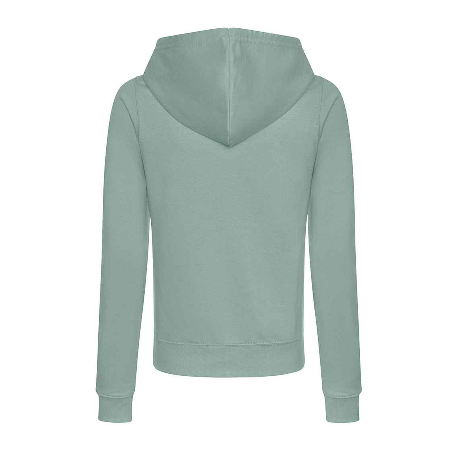 Felpa Con Cappuccio E Zip Intera Donna Awdis College Verde Antico 2/2