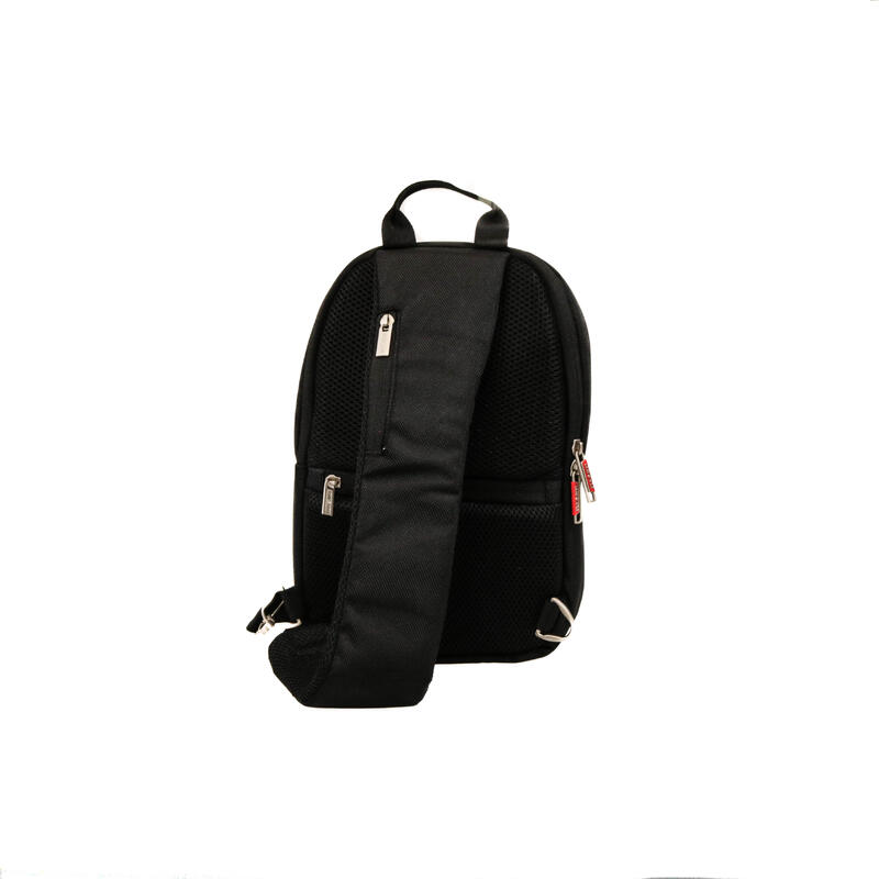 Rucsac Crossbody Smiley, Lamonza, 38x22x8 cm, negru
