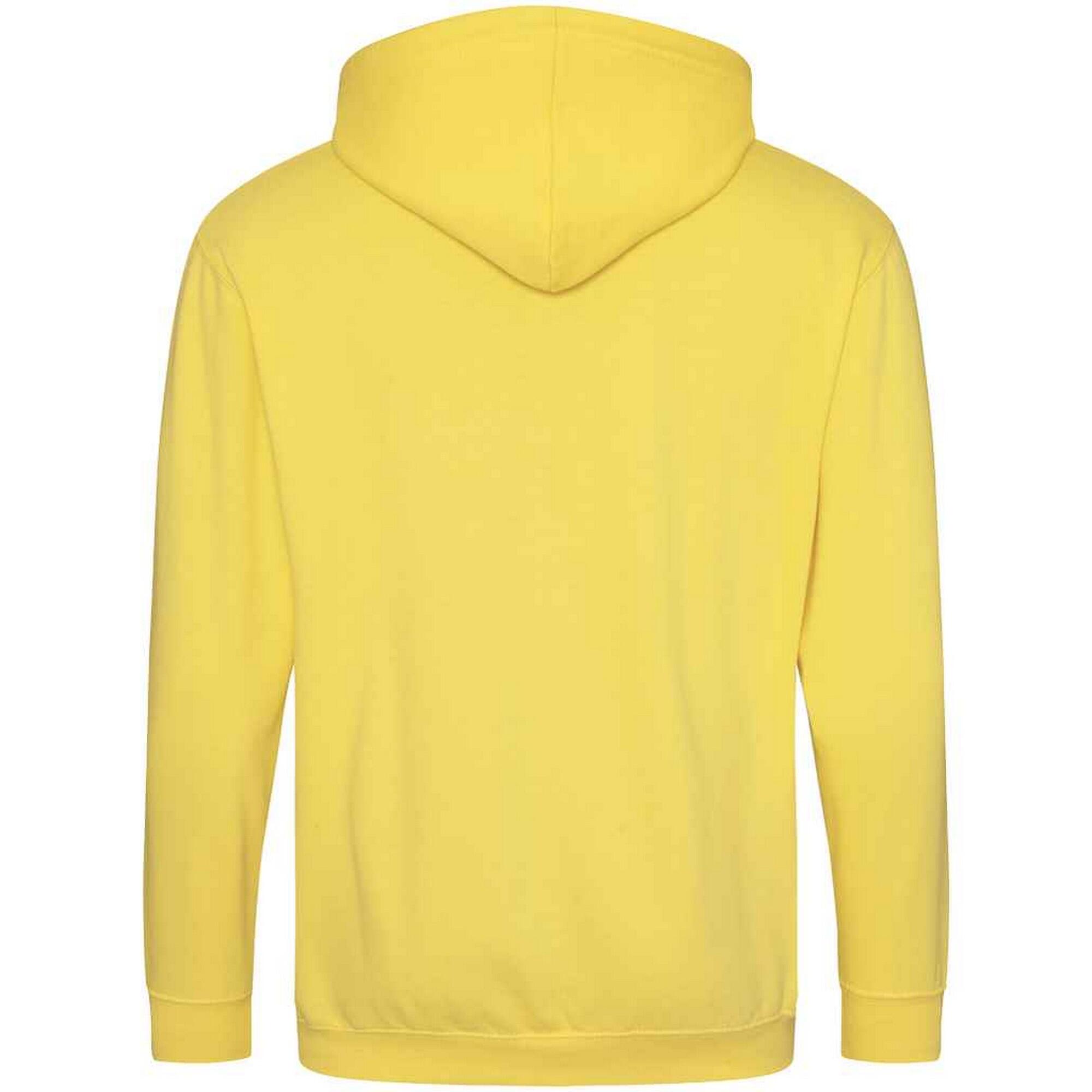 Felpa Con Cappuccio E Zip Intera Uomo Awdis Giallo Sole 2/2