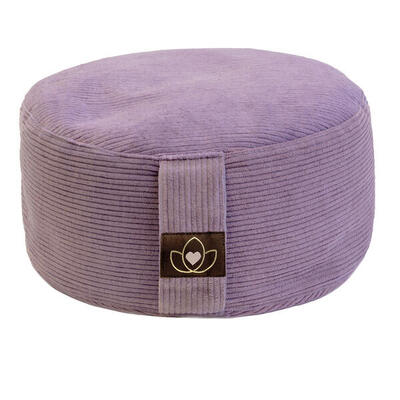 Lotus meditatiekussen eco rib lavendel rond
