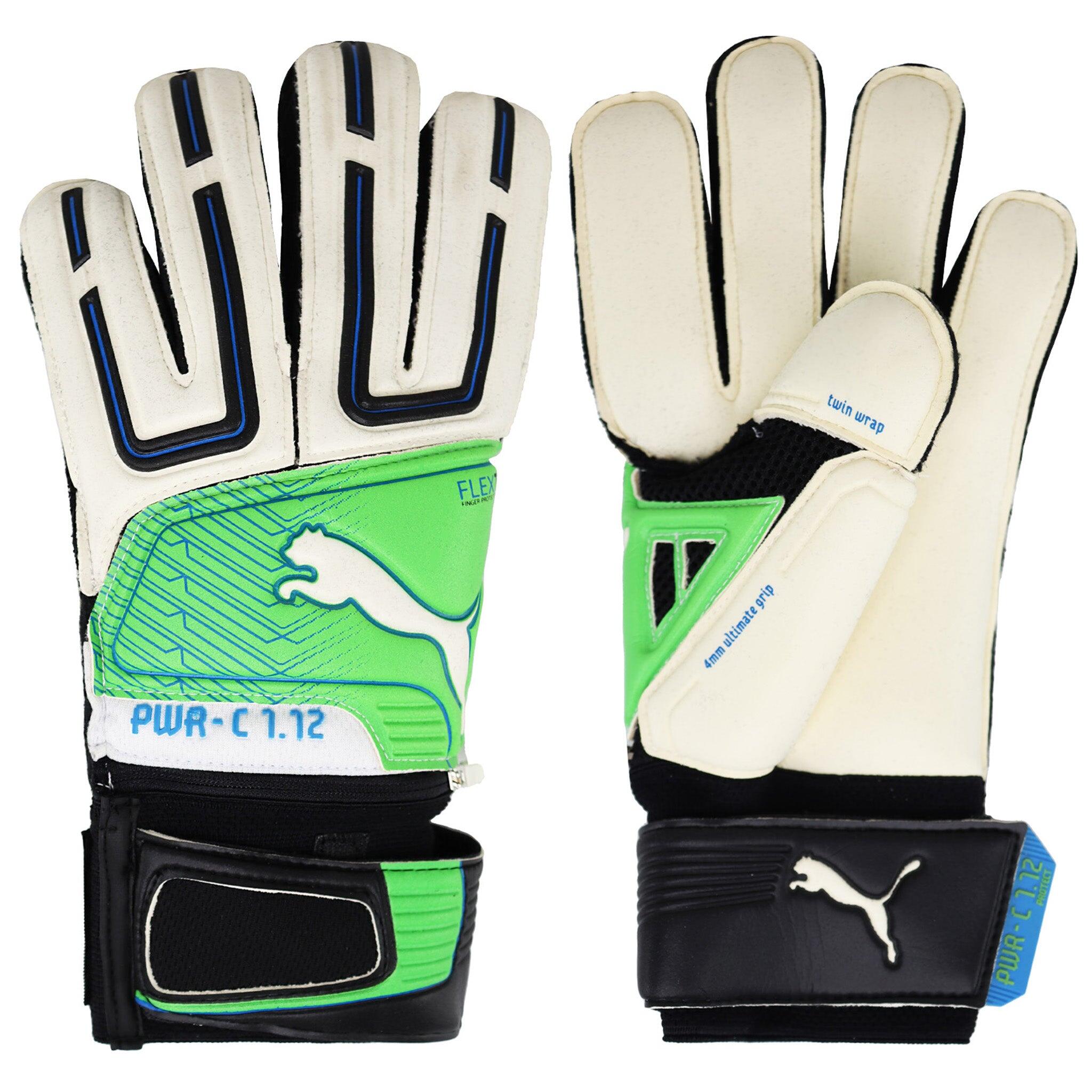PUMA Puma Power Cat 1.12 Mens White/Green Goalkeeper Gloves