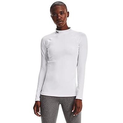 T-shirt vrouw under armour authentic mockneck wit