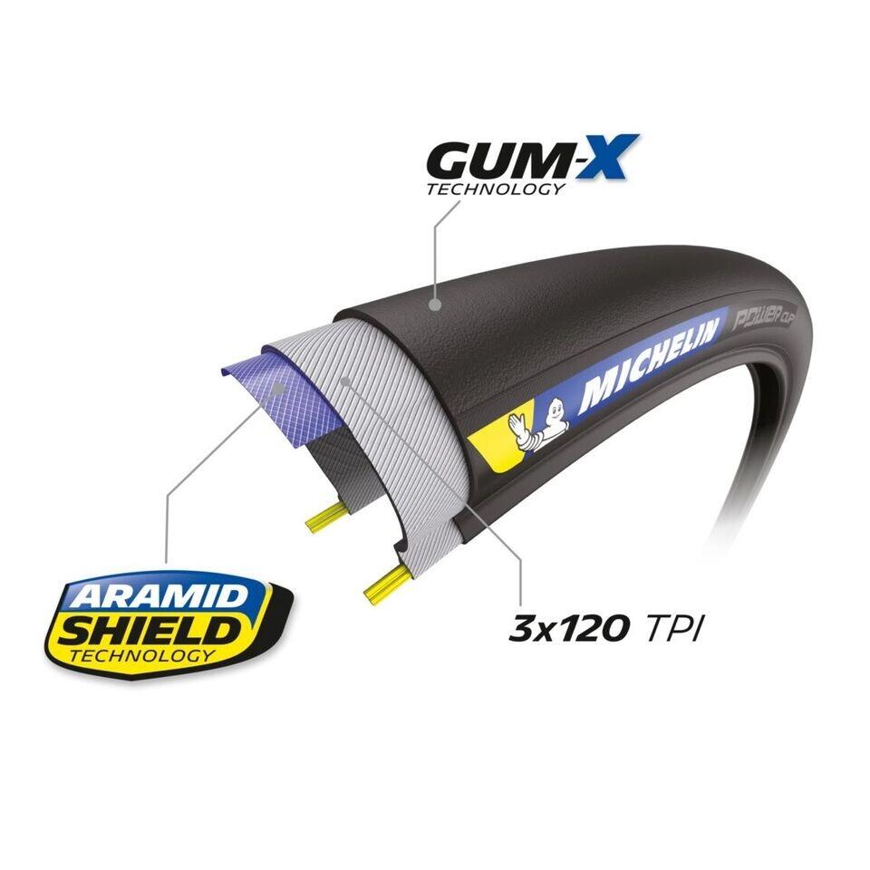 Copertone michelin power cup 25-622 (700x25c), pneumatico bici 25 - 622 nero EV 3/5