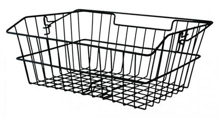 KlickFix Hinterradkorb PVC 39x30x17cm, schwarz, weitmaschig