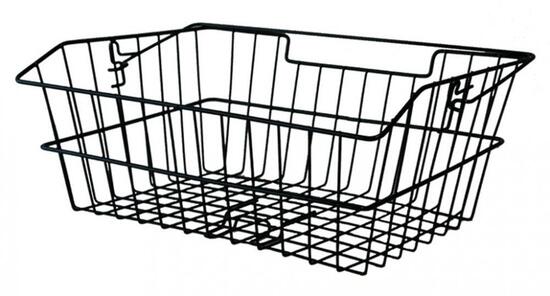 KlickFix Hinterradkorb PVC 39x30x17cm, schwarz, weitmaschig