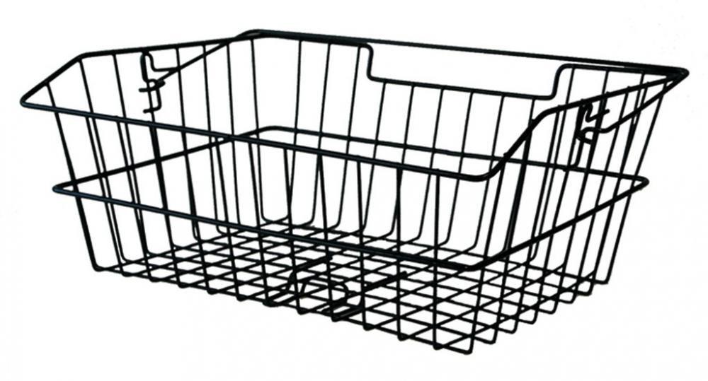 KlickFix Hinterradkorb  PVC 39x30x17cm, schwarz, weitmaschig 2/2