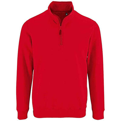 Heren stan zip staande kraag trui (rood)