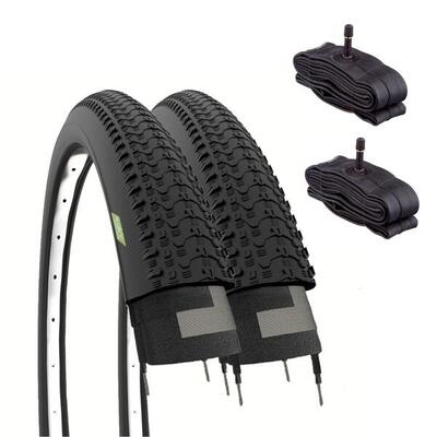 2 copertoni 26x1.95 (50-559)+camere. pneumatici bici tassellati 26 x 1.95 mtb EV