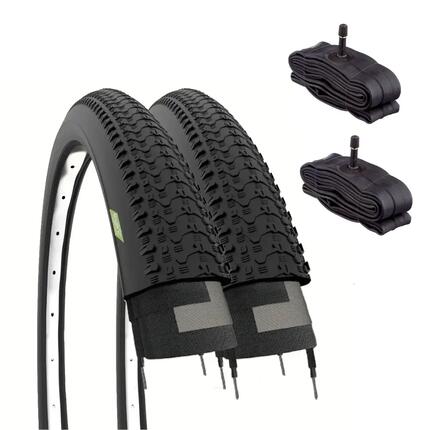2 pneus 26x1.95 (50-559)+chambres, pneus vélo cramponnés 26 x 1.95 mtb EV