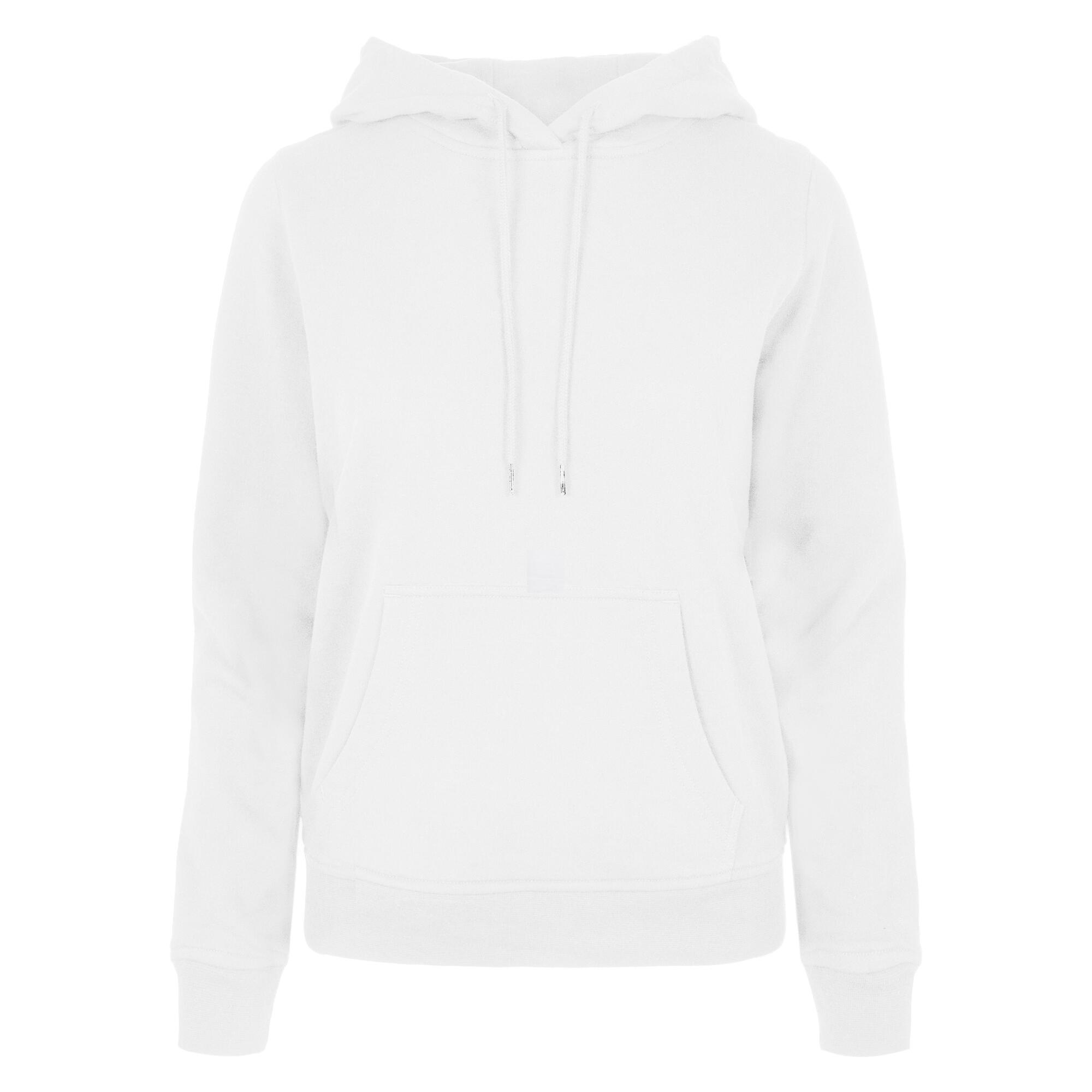 BUILD YOUR BRAND Womens/Ladies Basic Hoodie (White)