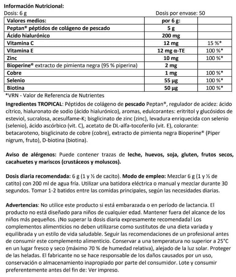 Colágeno Marino Peptan - 300g Tropical Amix Nutrition 4/4