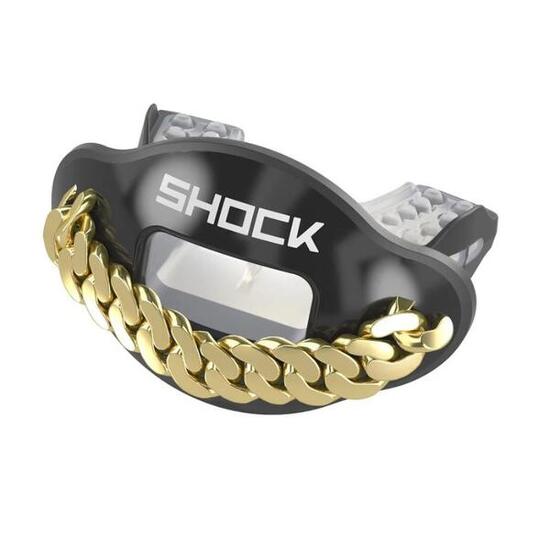 Shock Doctor Max Air Flow Lip Guard 3D Chain Black Chrome