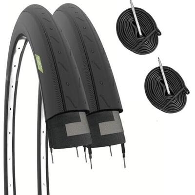 2 copertoni 700x23C (23-622) + camere. pneumatici bici corsa 700 x 23C road EV