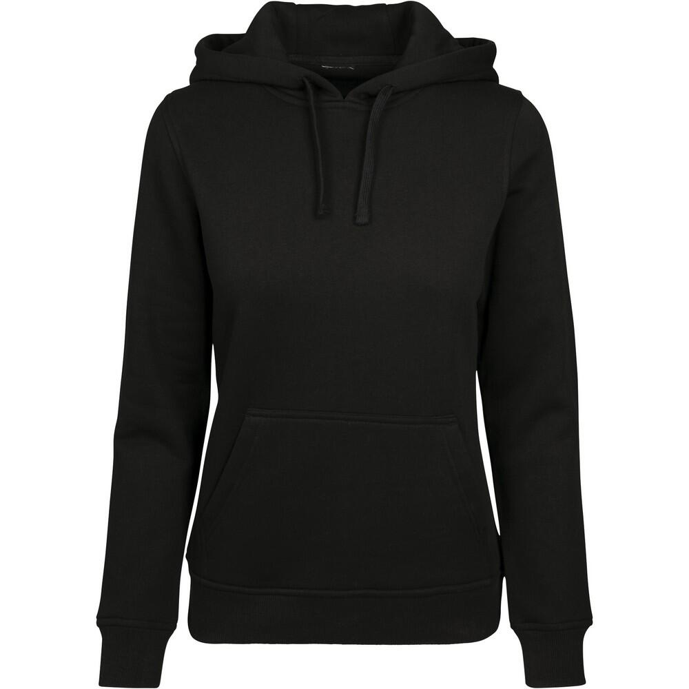 BUILD YOUR BRAND Womens/Ladies Merch Hoodie (Black)