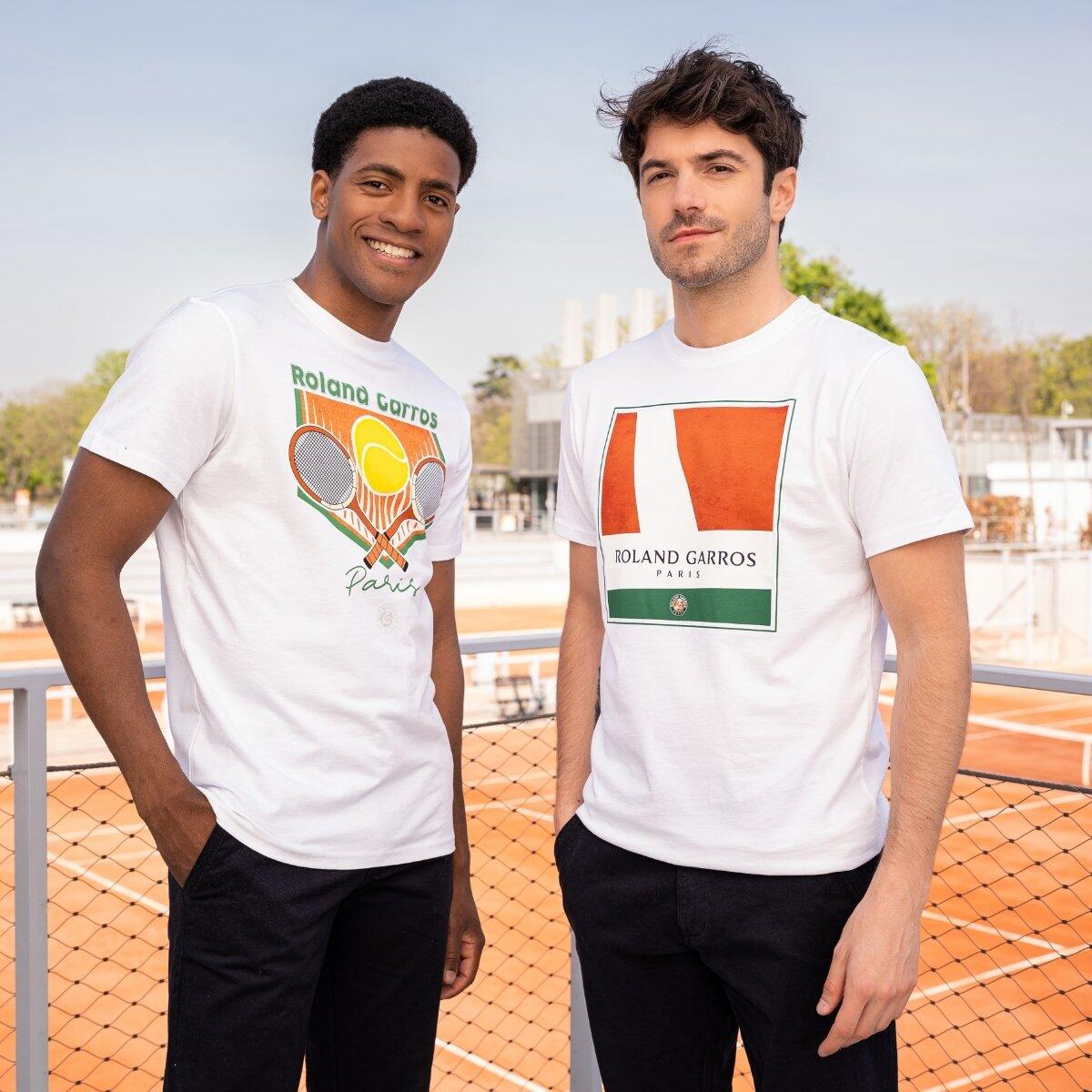 T-Shirt Raquettes homme Roland-Garros - Blanc 3/5