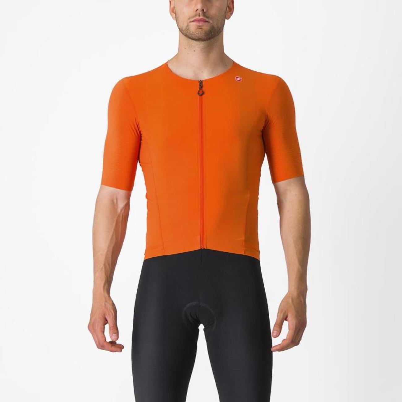 Castelli - Maillot A Manches Courtes - Premio Black - Maillot Manches Courtes - Jaune|orange - Decathlon