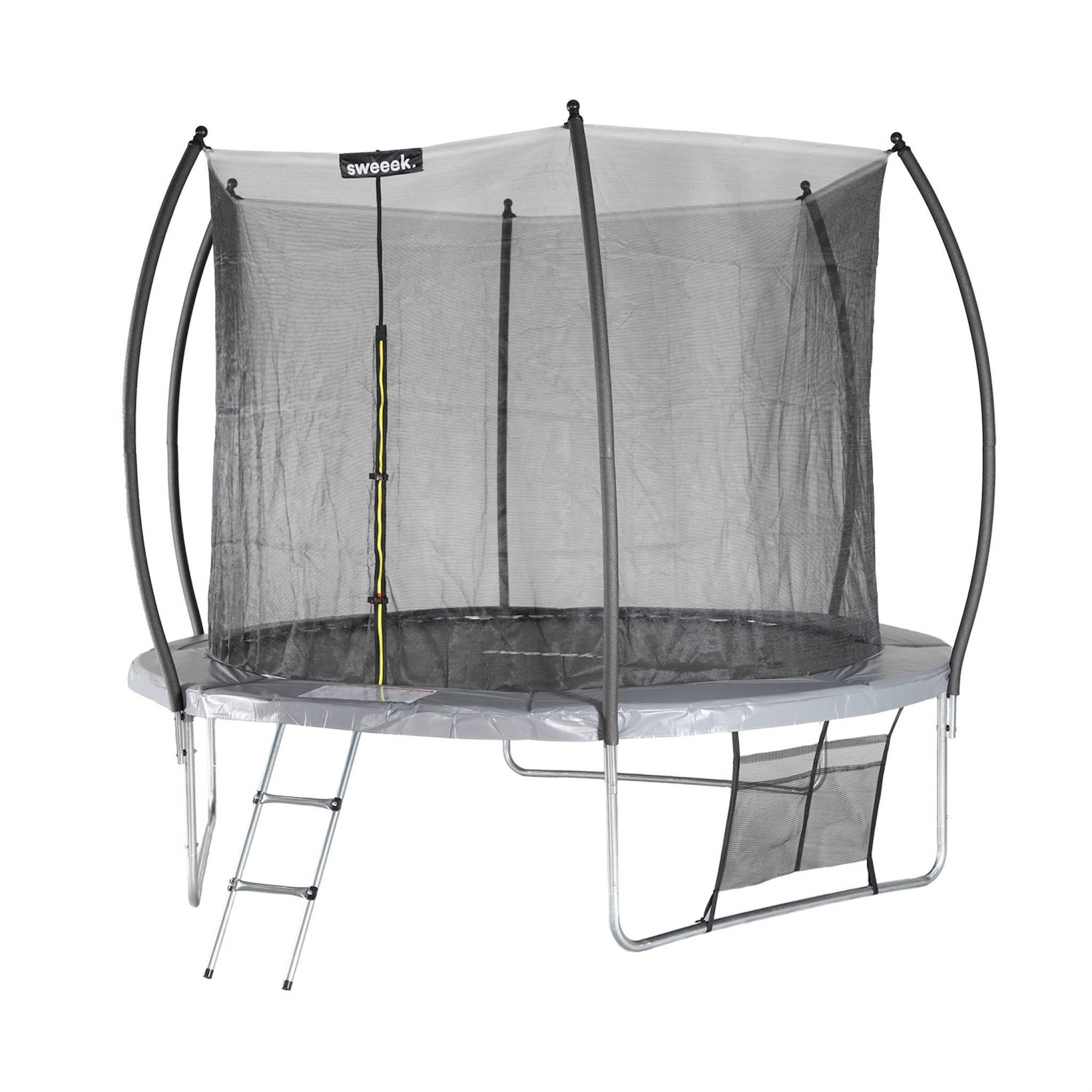 Cama elástica 305cm con red interior y pack de accesorios, Gris 3/6