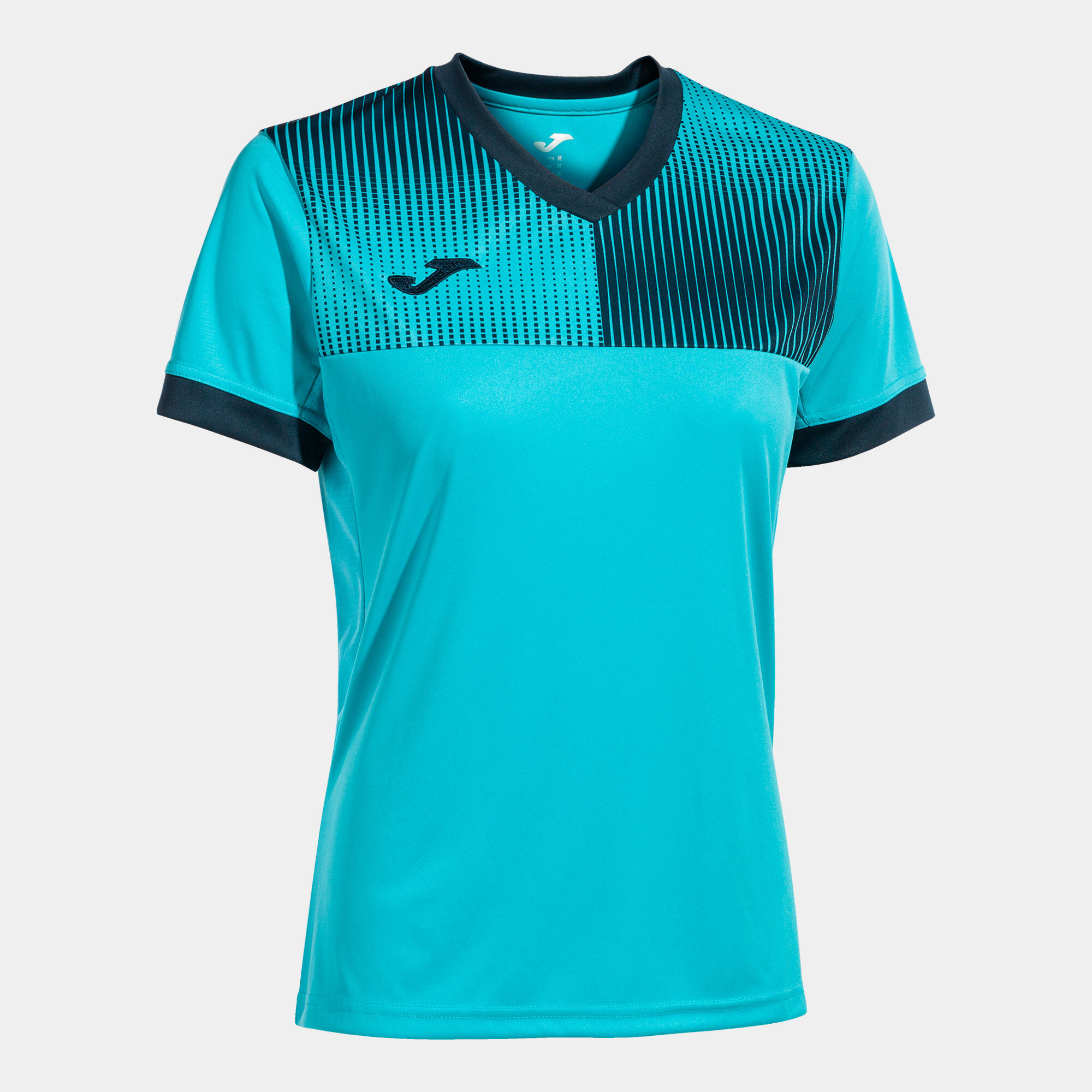 Joma - Maillot Manches Courtes Football Femme Joma Eco Supernova Turquoise Fluo - T-shirt Manches Courtes - Bleu - S - Decathlon