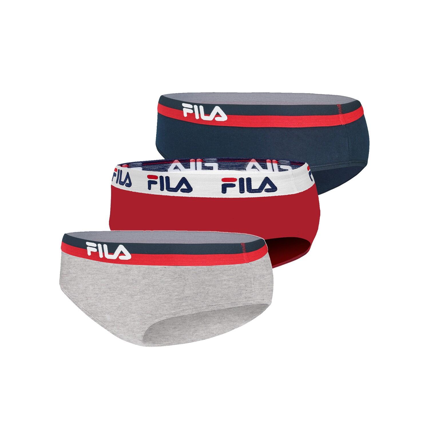 Fila - Pack Surprise De 3 Slips Coton Femme - Caleçon - Multicolore - Decathlon