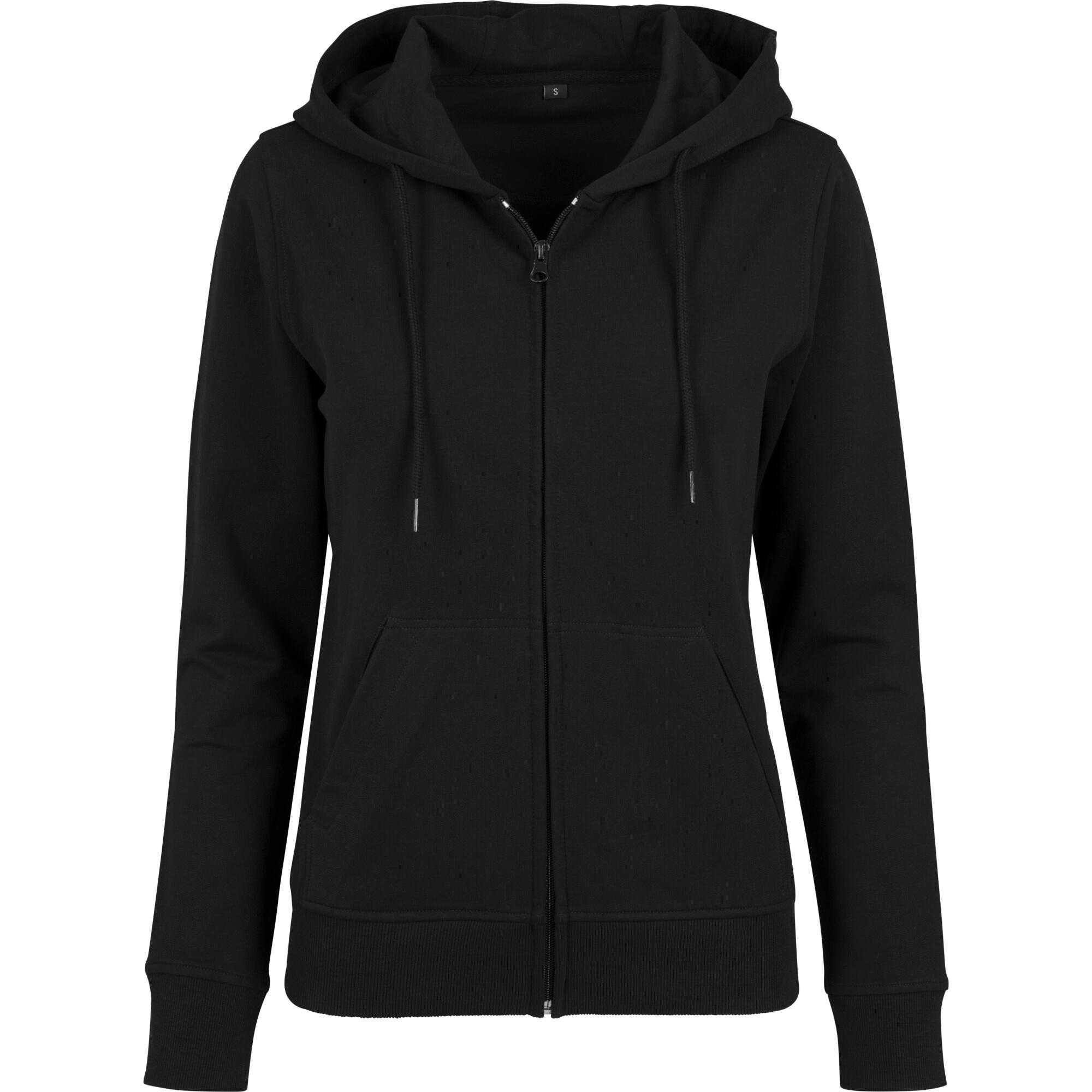 Womens/Ladies Terry Zip Hoodie (Black) 1/1