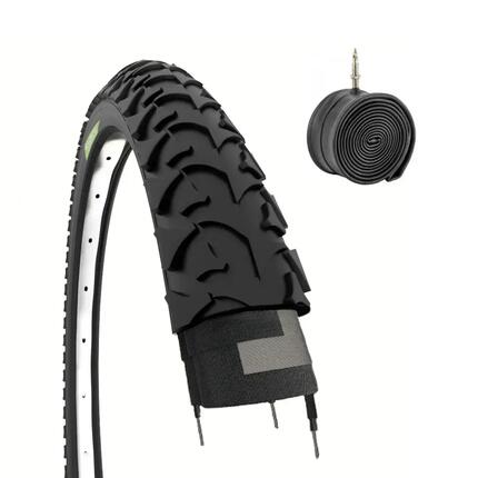 Reifen 14x1.75 (47-254)+Schlauch, Citybike-Reifen 14 x 1.75 Stollenprofil EV
