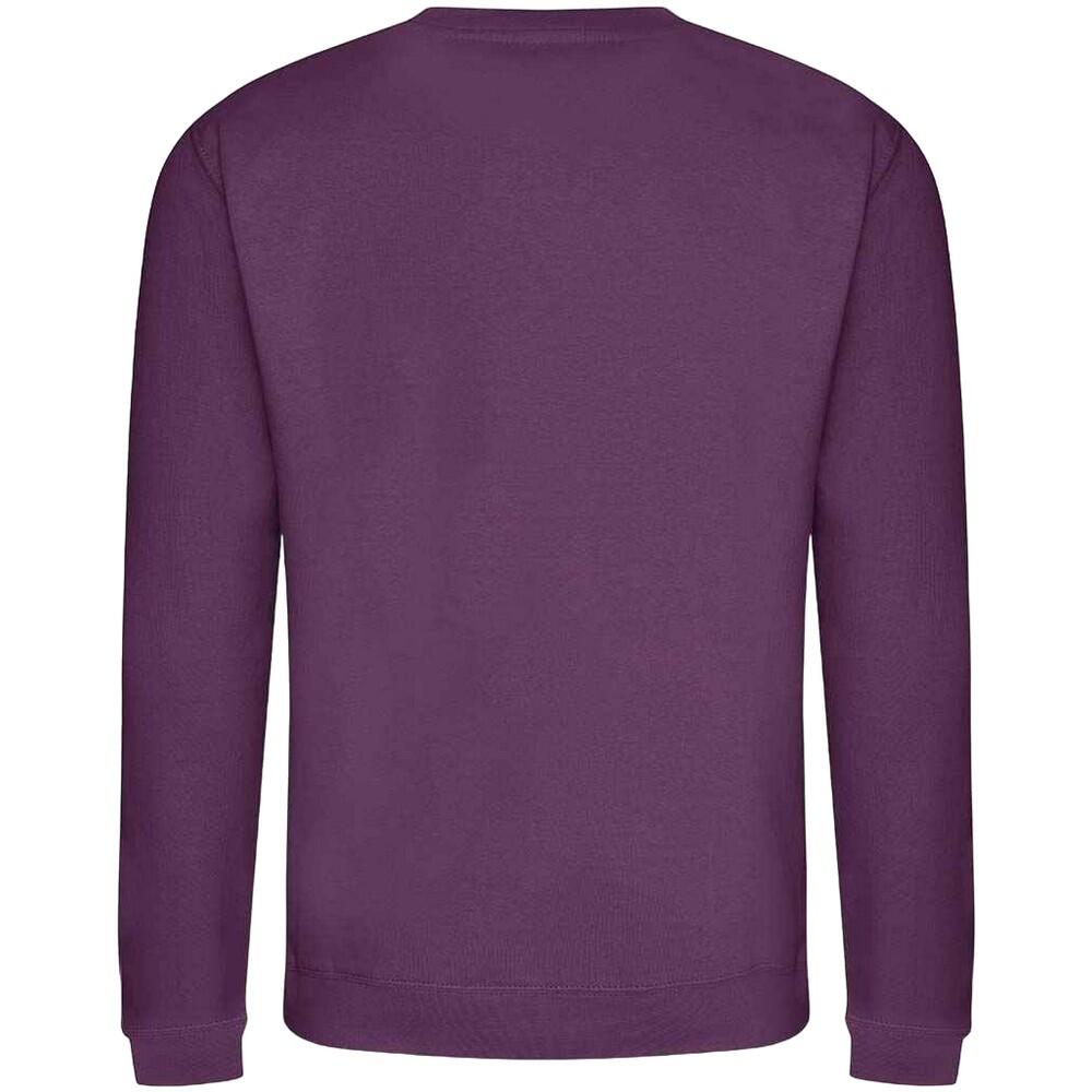 Adults Unisex Just Hoods Sweatshirt (Plum) 2/2