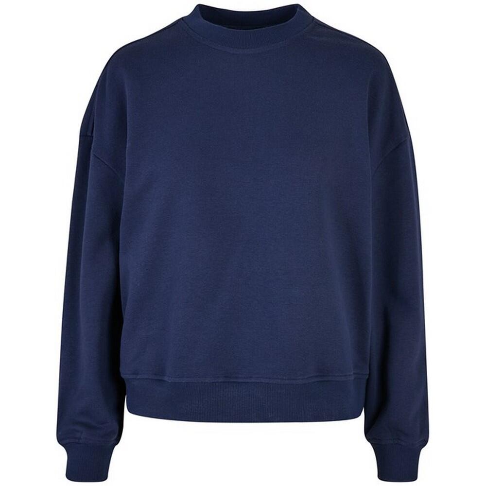 BUILD YOUR BRAND Womens/Ladies Oversized Sweatshirt (Light Navy)