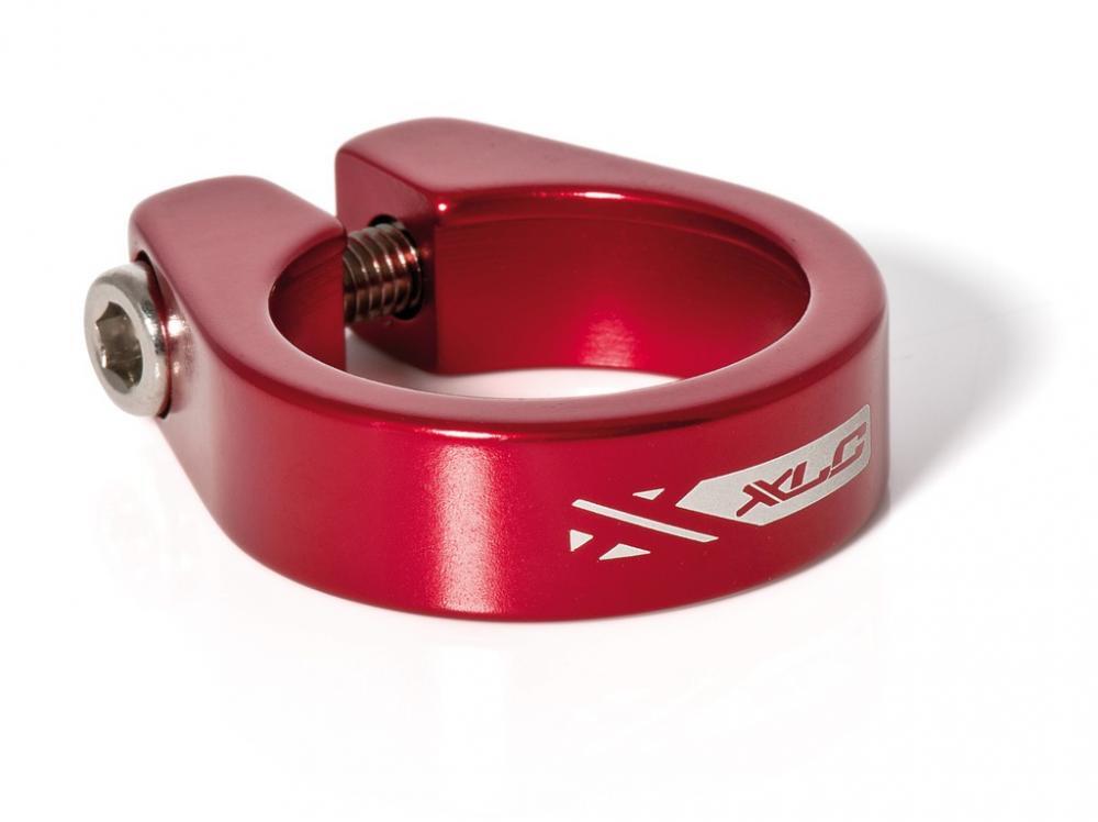 XLC Sattelstütz-Klemmring PC-B09 Ø 31,6mm, rot, Alu, mit Innensechskant 2/2