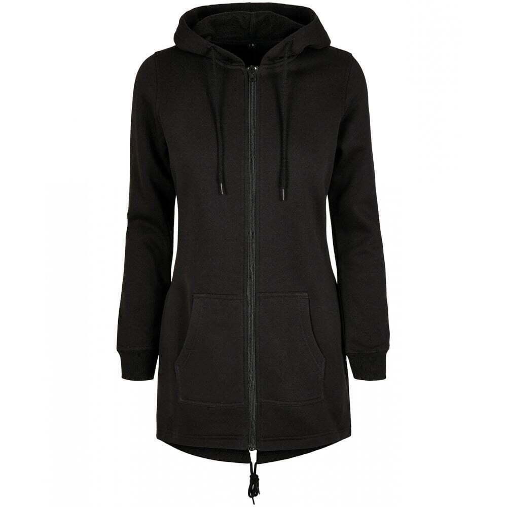 BUILD YOUR BRAND Womens/Ladies Sweat Parka (Black)