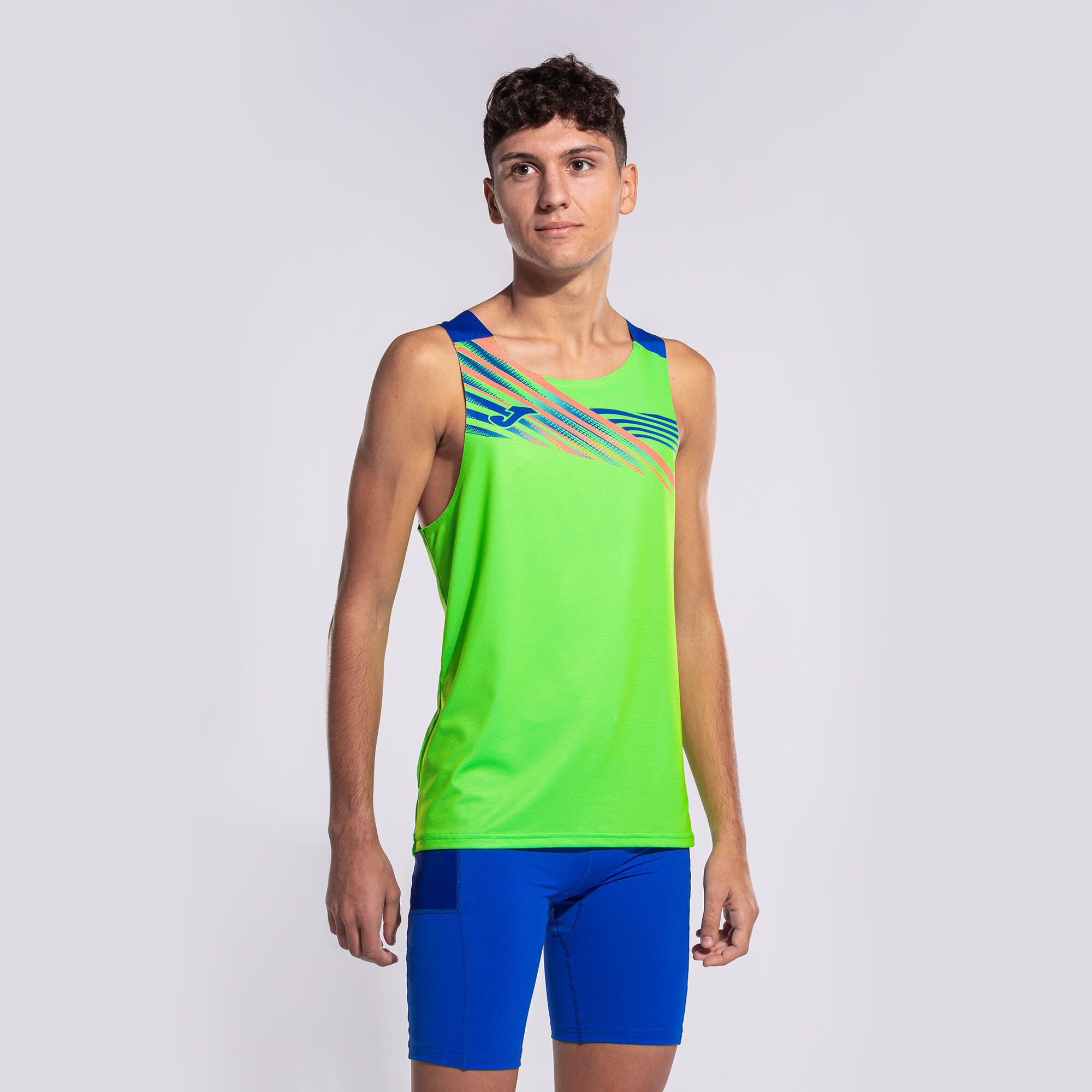 Camiseta Sin Mangas Running Niños Joma Elite X Verde Flúor 3/7