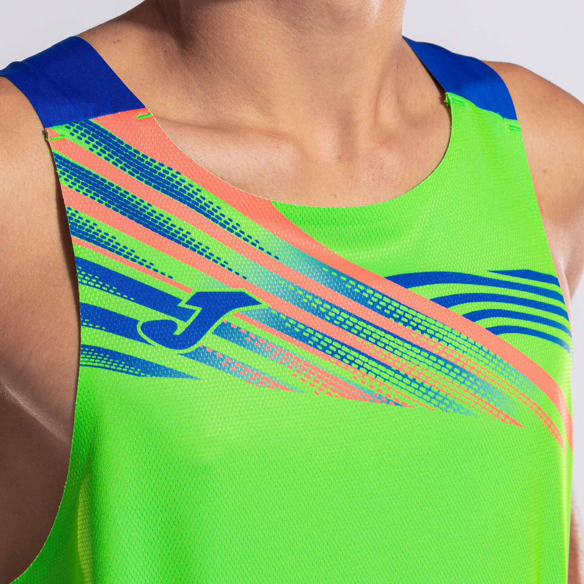 Camiseta Sin Mangas Running Niños Joma Elite X Verde Flúor 5/7