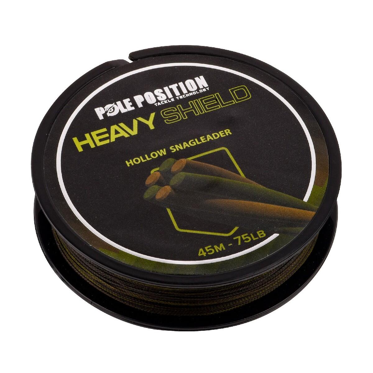 PolePosition Heavy Shield Hollow Core Kamo 80 lbs 45m - Karper Onderlijn 1/2