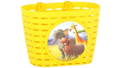 Cestino bici per bambini WIDEK Animals Kingdom giallo