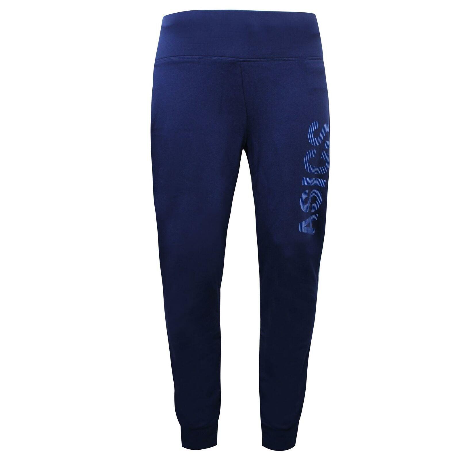 Asics Logo Womens Navy Track Pants 1/1