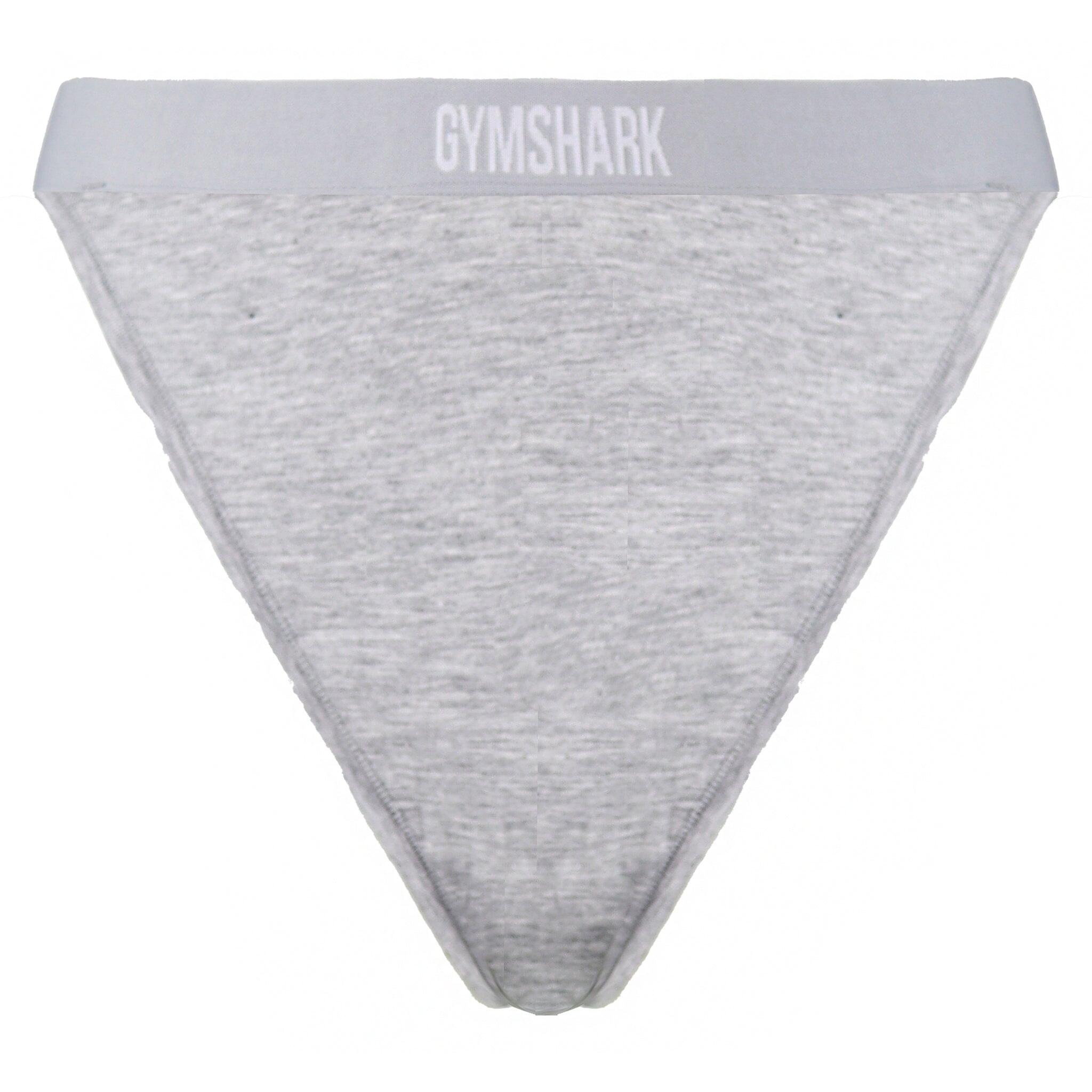 Gymshark Cotton Womens Grey Thong 3/3