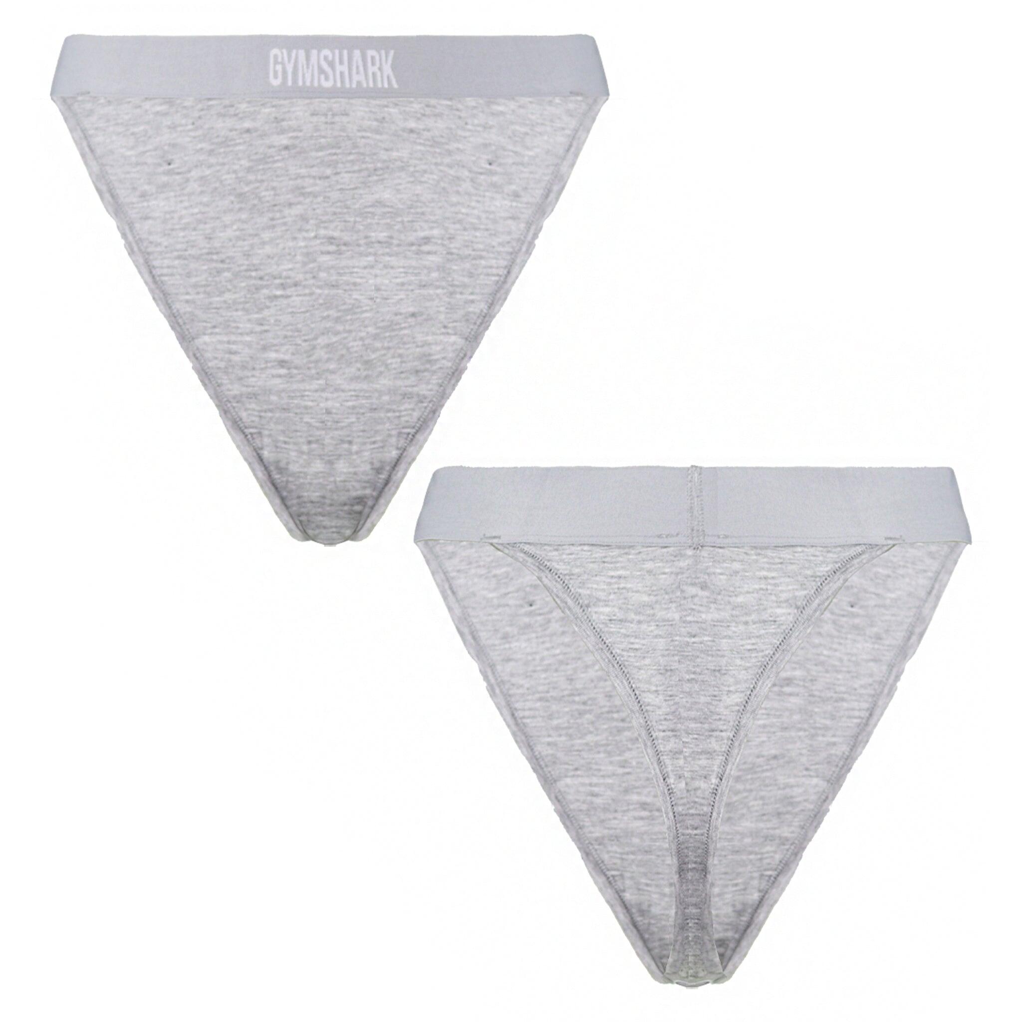 Gymshark Cotton Womens Grey Thong 2/3